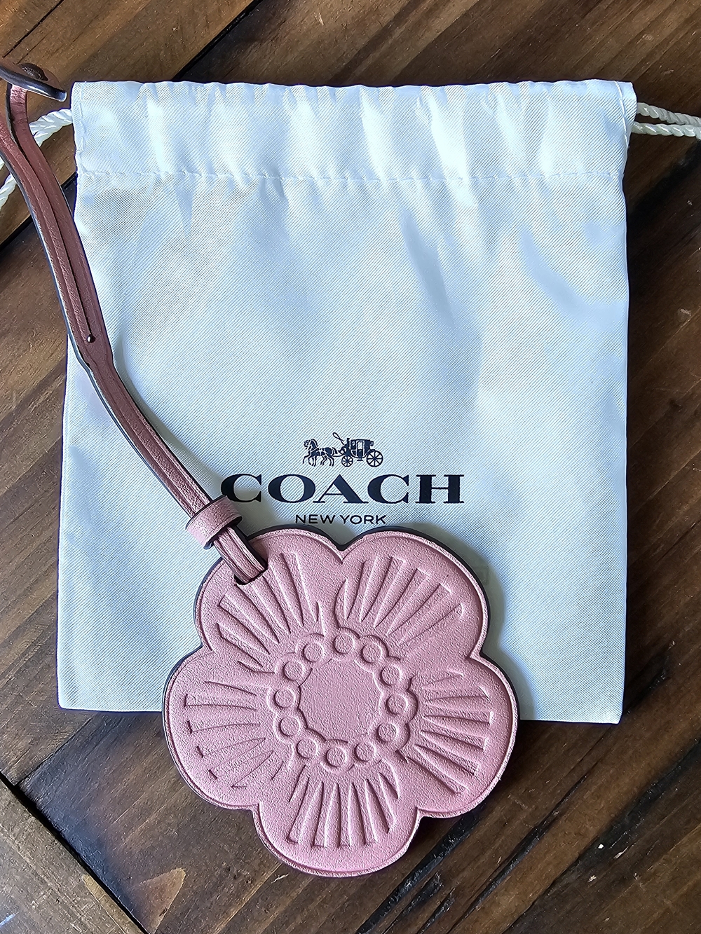 Coach Tea Rose Bag Charm - Picture 2 of 3